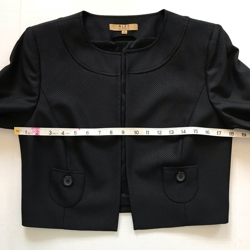 NWT Alex Marie Black Pam Bolero Raspberry Jacket 6 - Picture 11 of 16